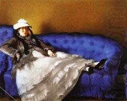Edouard Manet Portrait of Mme Manet on a Blue Sofa china oil painting image